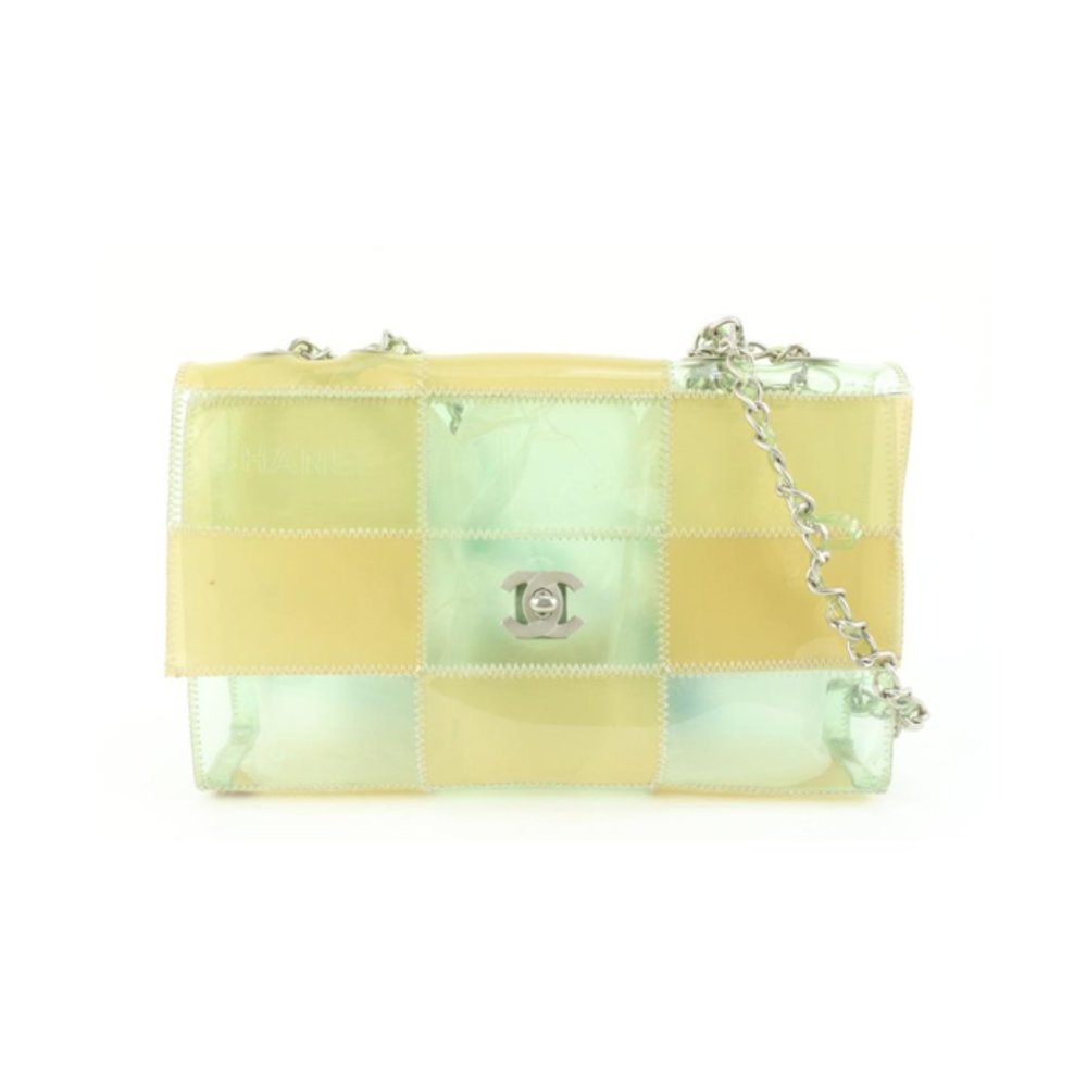 Chanel Clear Vinyl Patchwork Naked Flap Chain Translucent Bag 1025c27